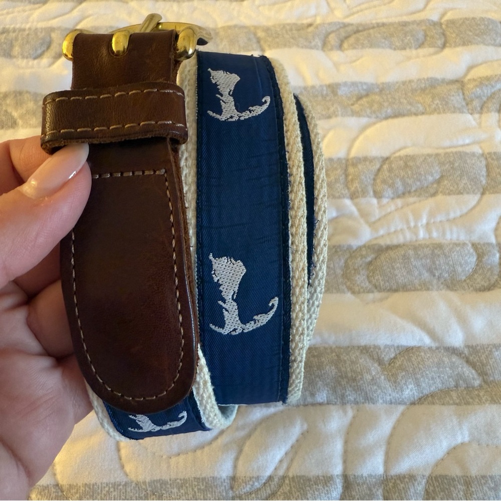 Cape Cod Blue and Brown Men's Belt Size 42
